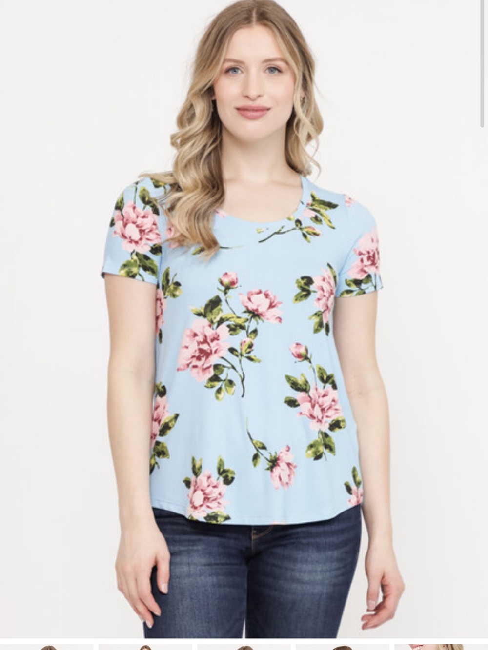 Women's Floral Scoop Neck Tee